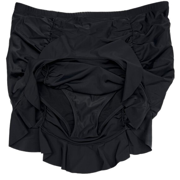 torrid High-Rise Short Ruched Swim Skirt With Brief Black Size 3 - NWOT - Picture 4 of 8